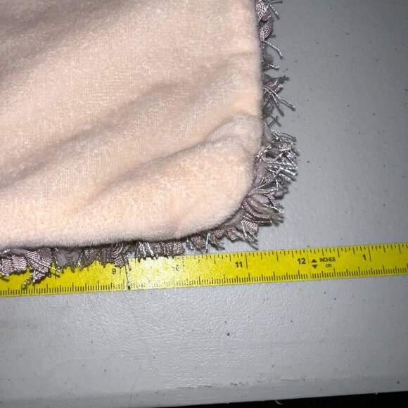 Blush Pink Shag Accent Pillow Covers 2pc Set 24"x24" Zipper Heavy Weight Fabric - Picture 4 of 5